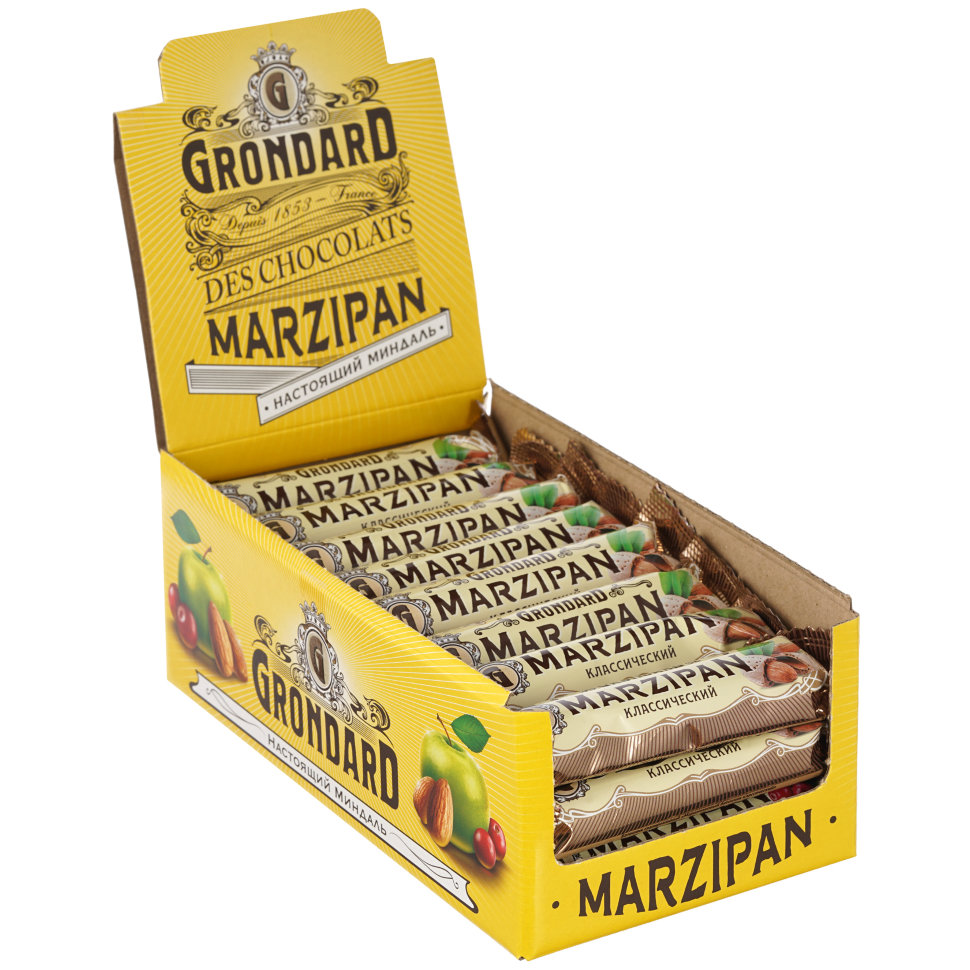 TM Grondard     (9389) Батончики глазированные Марципановые Классика, (24шт по 50г)      в Урае