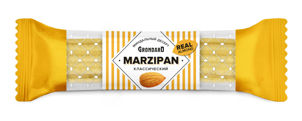  TM Grondard   (10361) Батончики НЕглазированные Марципановые Классика, (28шт по 40г)        в Урае