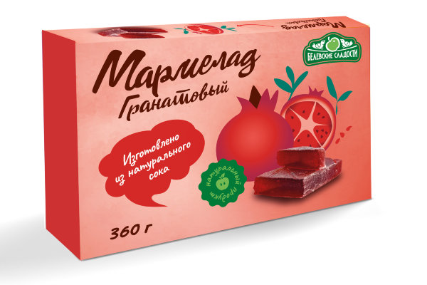 №2 Мармелад  "Гранатовый" белевский 360г  в Урае