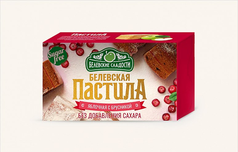  Пастила  200г диетическая с КЛЮКВОЙ, НОВЫЙ ФОРМАТ (4*50г)    в Урае