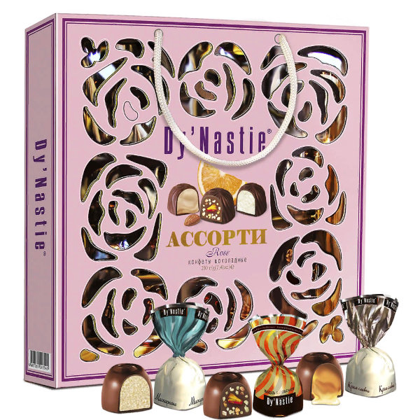 №3 Династия Сумка 170г Конфеты "Ассорти ROSE"    в Урае