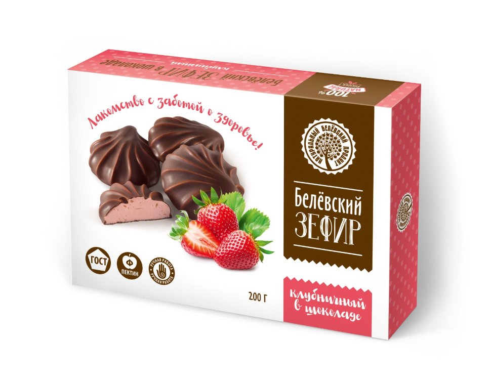   Зефир Белев 200г в шоколаде КЛУБНИЧНЫЙ      в Урае