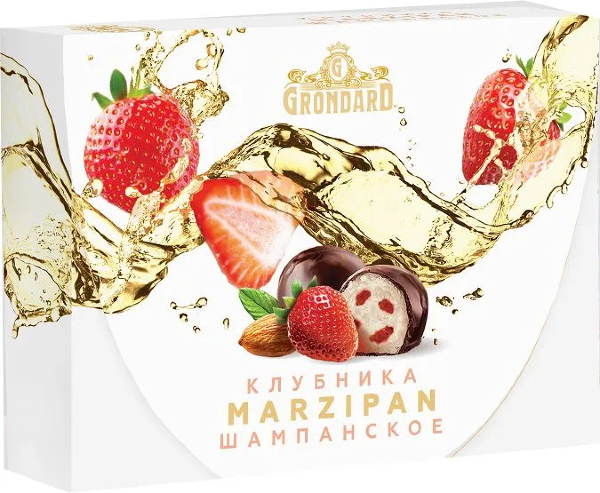 №1 TM Grondard       (10185) Конфеты глазированные Марципановые Клубника и Шампанское, 98г в Урае